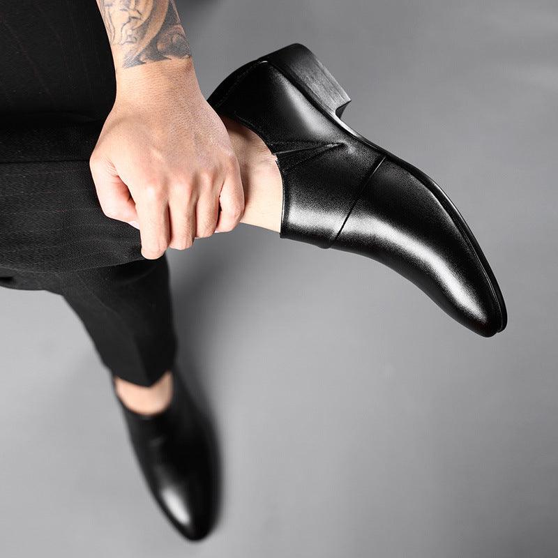 Men's Leather Business Shoes - All-Match Casual Formal Wear for Fashionable Professionals - Trendha