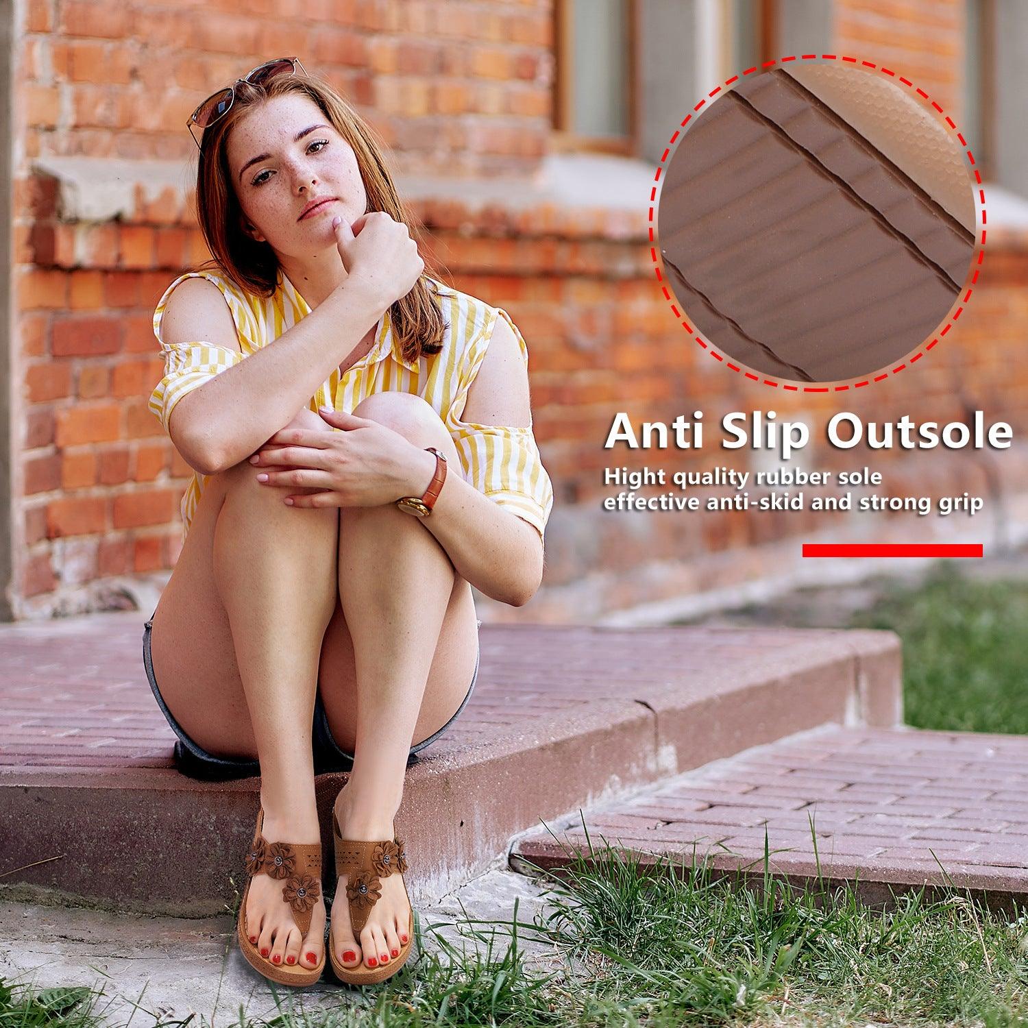 Summer Women's Massage Tablets Wear-resistant Non-slip Beef Tendon Thick-soled Slippers - Trendha