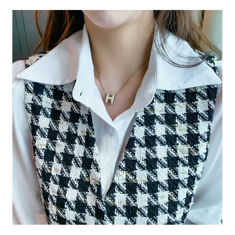 Lightly Cooked Temperament Yujie Fried Street Small Incense Wind Vest Two-piece Suit - Trendha