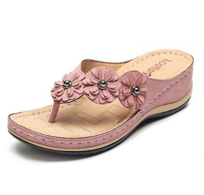 Retro Slope With Casual Flip-Flops - Trendha