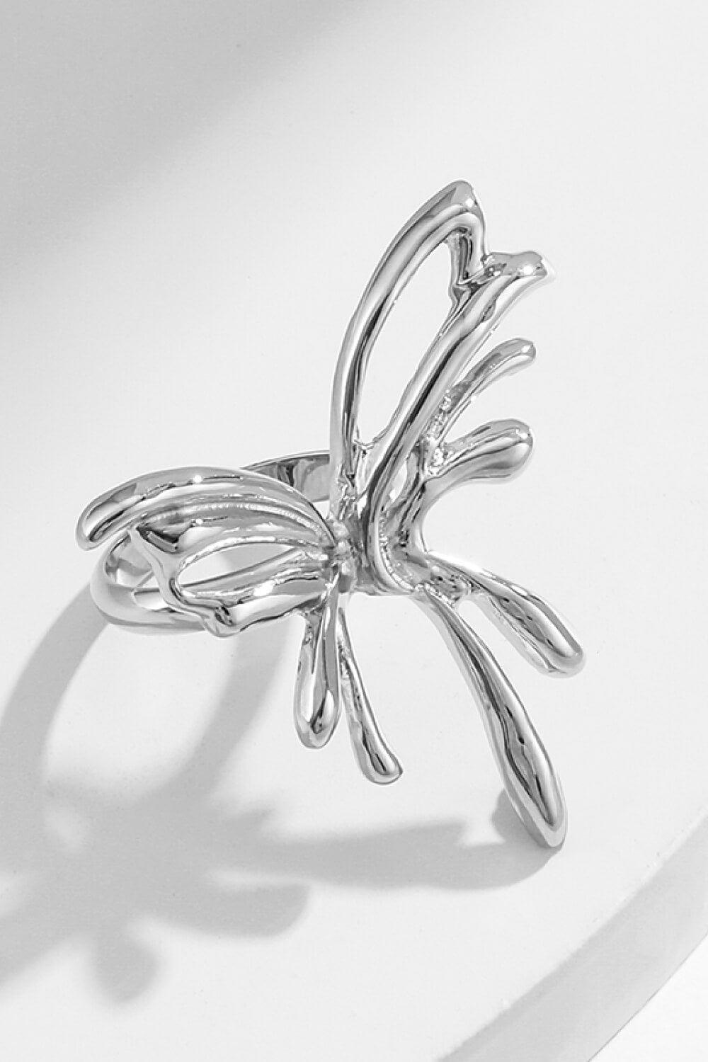 Zinc Alloy Butterfly Ring - Trendha