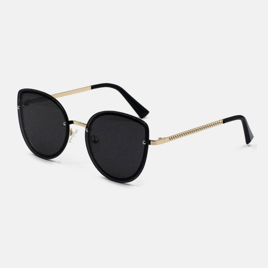 Unisex Drop Shape Metal Full Frame Tinted Lens UV Protection Fashion Sunglasses - Trendha