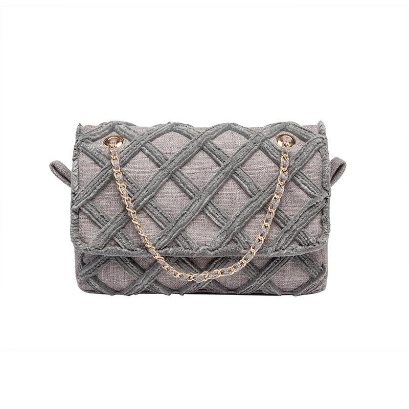 Ladies Rhombus Large Bag Retro Single Shoulder Messenger Bag - Trendha