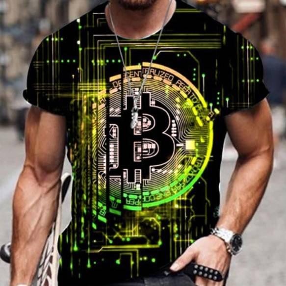 Digital Printing Letter Men's Short-sleeved T-shirt - Trendha