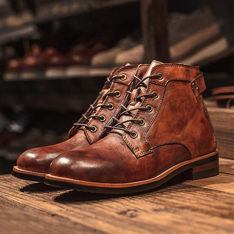 Ami Khaki Style Martin Boots Men - Trendha