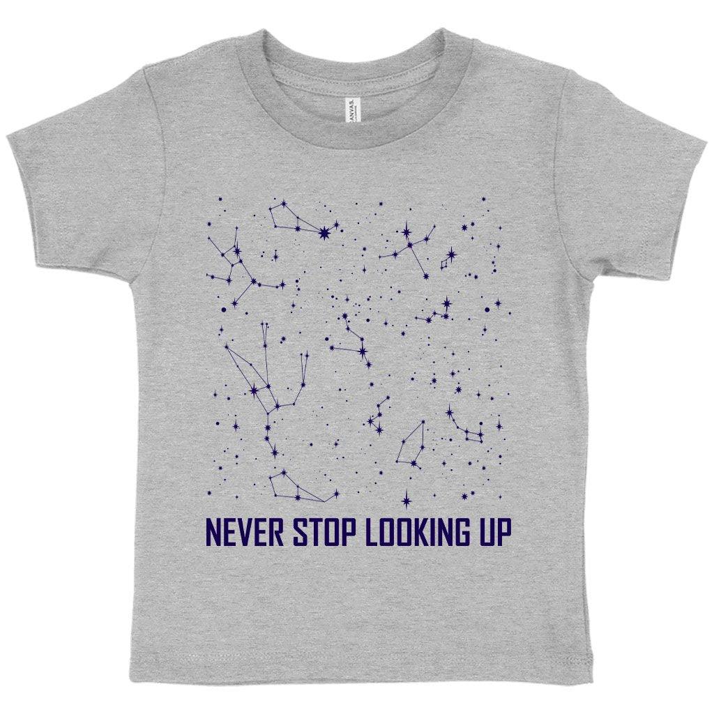 Toddler Never Stop Looking Up T-Shirt - Constellation T-Shirt - Stars T-Shirt