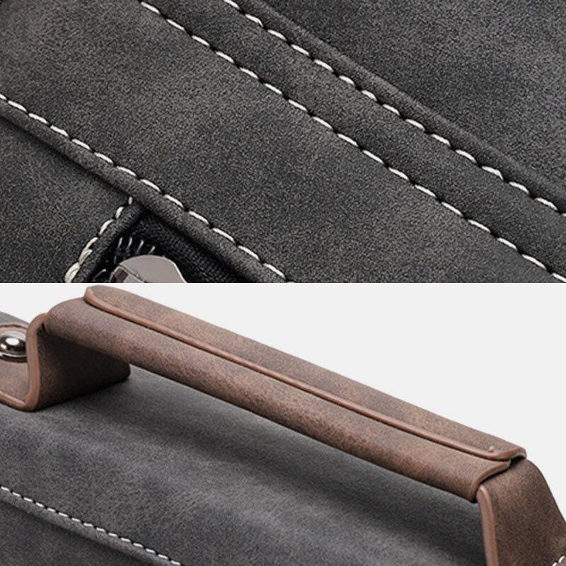 Men PU Leather Large Capacity Vintage Casual Waterproof Breathable Crossbody Bags Shoulder Bags Handbag - Trendha