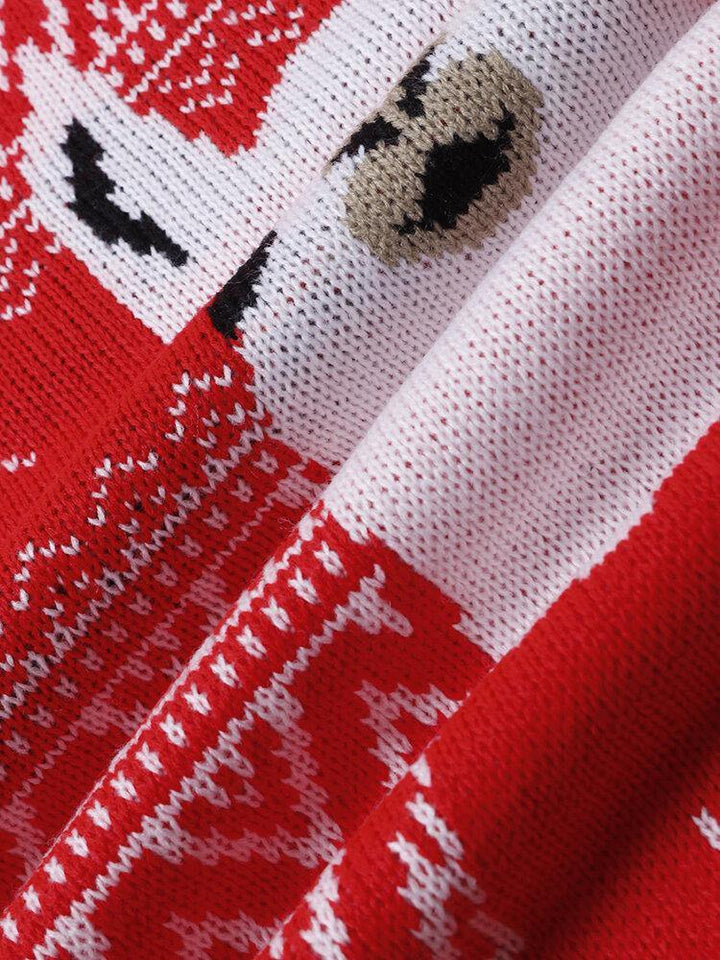 Christmas Mens Cartoon Alpaca & Geometry Knitted Warm Pullover Sweaters - Trendha