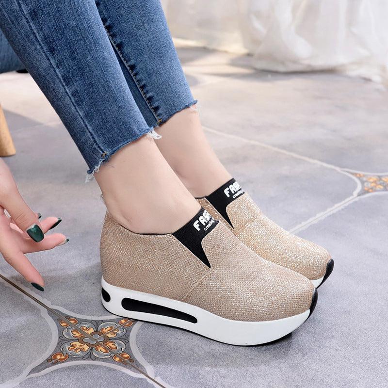 Round head solid color wild women's shoes - Trendha
