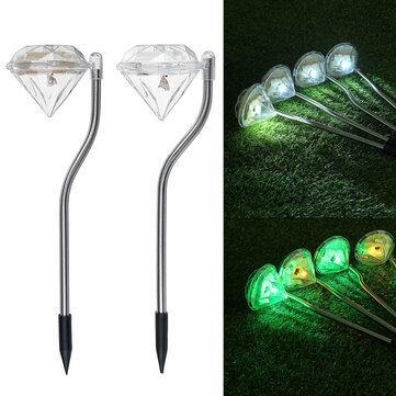 4Packs Solar Garden Lights Outdoor LED Solar Powered Pathway Lights Stainless Steel Landscape Lighting for Lawn Patio Yard Walkway Driveway - Trendha