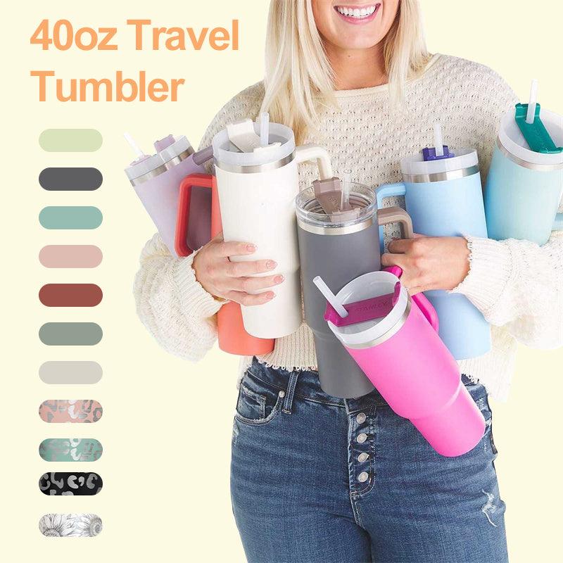 40oz Straw Coffee Insulation Cup With Handle Portable Car Stainless Steel Water Bottle LargeCapacity Travel BPA Free Thermal Mug - Trendha
