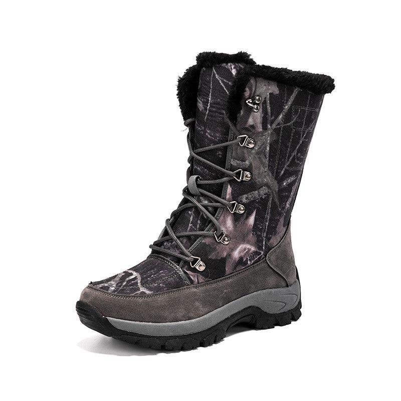 Winter Outdoor Thick Cotton Shoes High-top Plus Velvet Shoes - Trendha