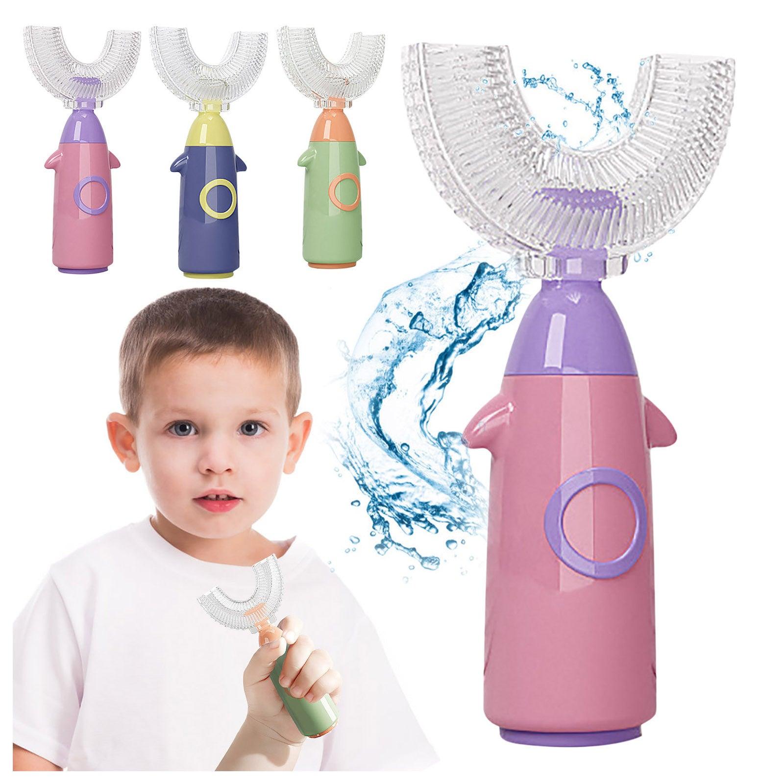 Manual Children's U-shaped Toothbrush Silicone Toothbrush Soft Bristles Mouth Cleaning U-shaped Silicone Manual Children's Toothbrush - Trendha