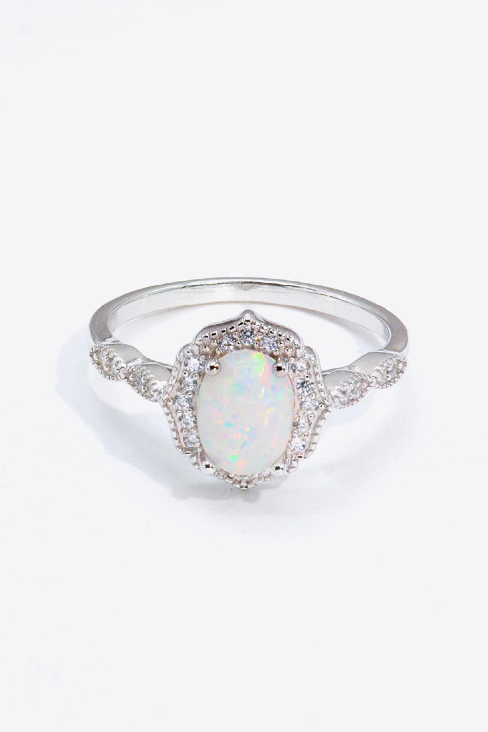 Just For You 925 Sterling Silver Opal Ring - Trendha