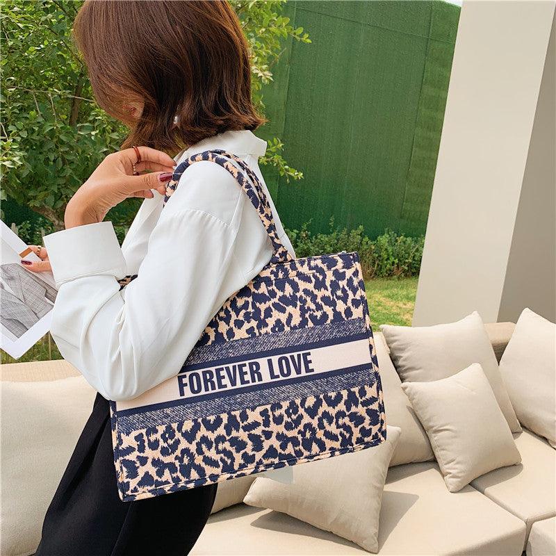 Leopard Print Handbag Korean Style Large Capacity Shoulder Bag - Trendha