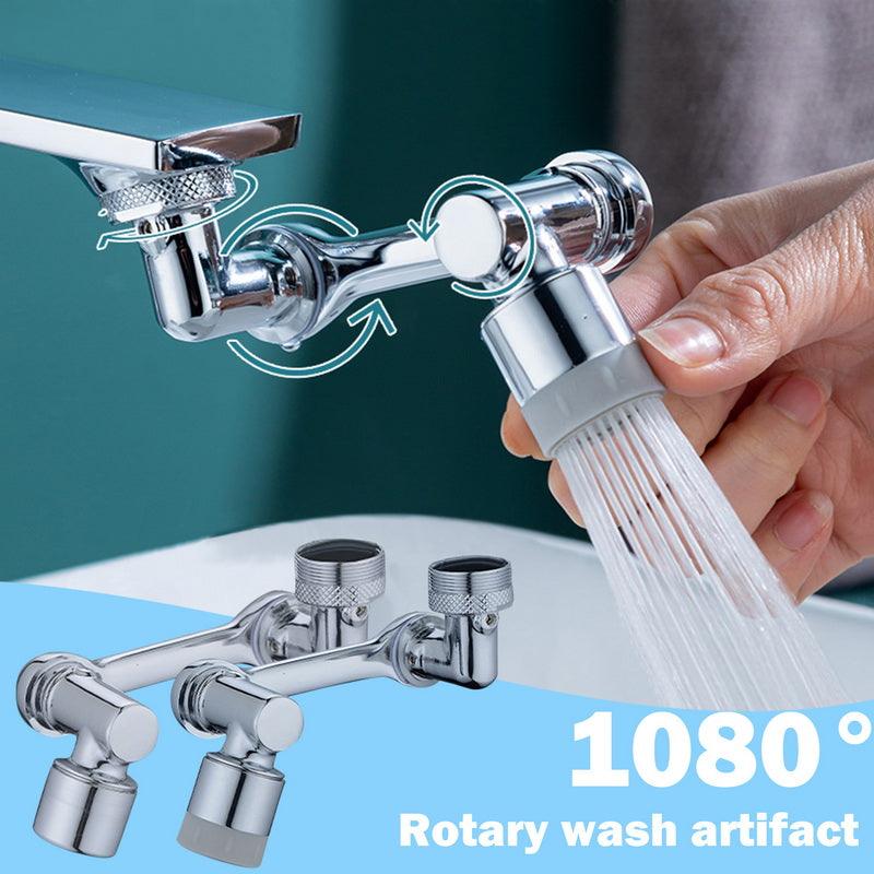 Articulated Swivel Faucet Aerator, Single- or Dual-Mode