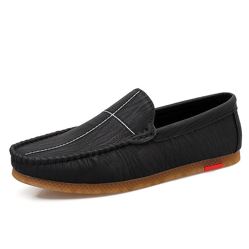 Doudou Men's Casual Lazy Small Leather Lightweight Driving Men's Soft-soled Men's Shoes - Trendha