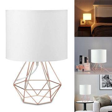 Hollowed Out Modern Livingroom Bedroom Bedside Table Lamp Desk Lamp With Shade - Trendha