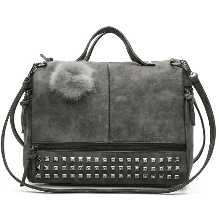 Autumn new women's bag pillow bag European and American fashion matte rivet big bag shoulder bag - Trendha