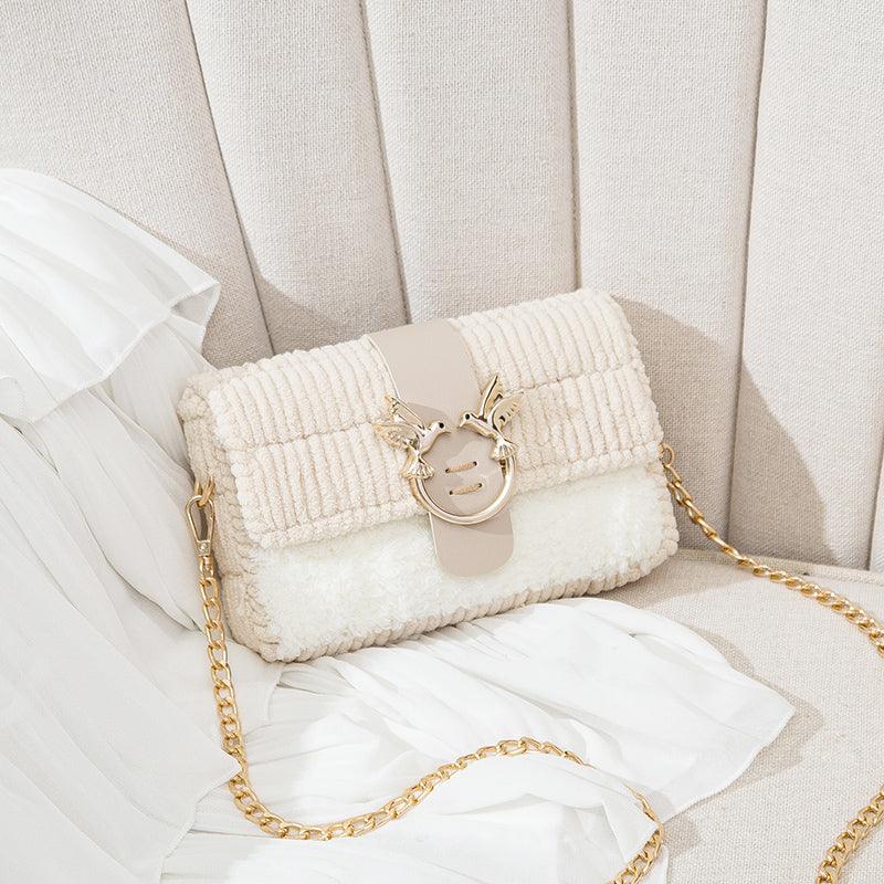 DIY Hand-knitted Plush Hand-sewn Material Bag - Trendha
