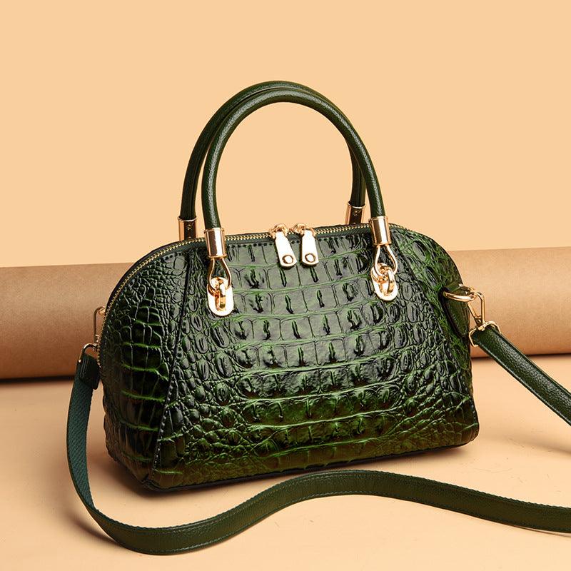 Leather Shell One-shoulder Messenger Women's Handbag - Trendha