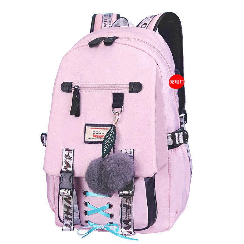 Female Backpack Student School Bag Junior High School Student High School Student Student Backpack Printing - Trendha