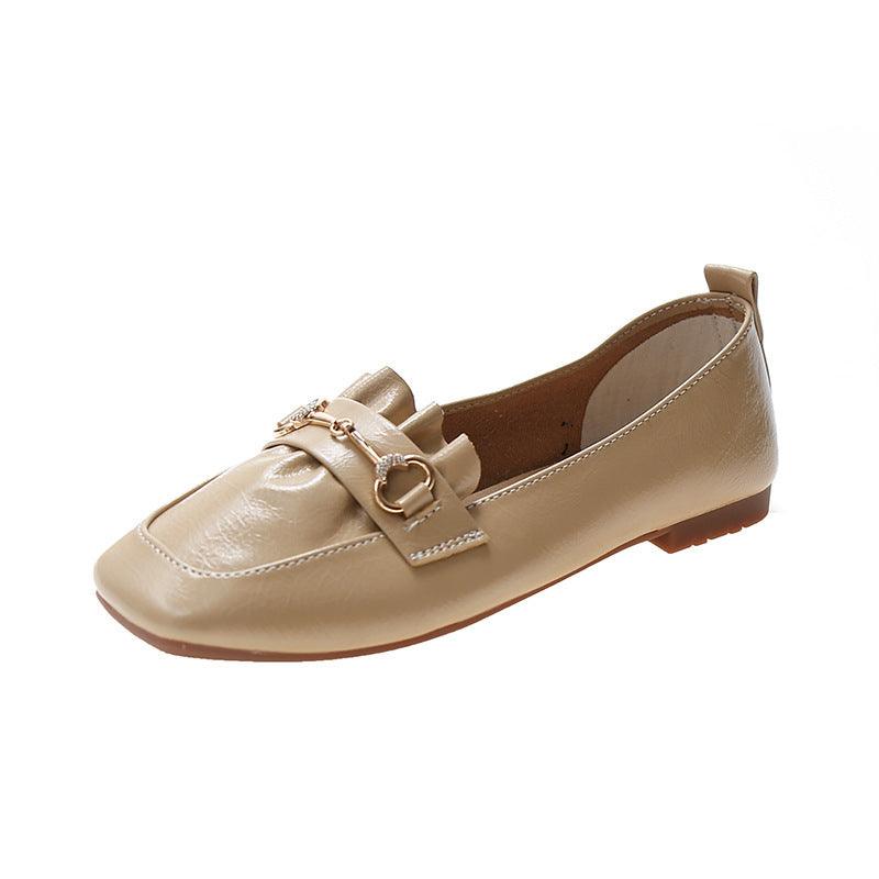 Small Leather Shoes, Leisure Spring And Autumn Loafers, Soft Leather Peas Shoes - Trendha