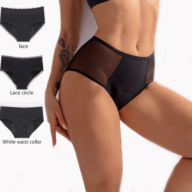 Large Size Ladies Cotton Physiological Underwear Front And Rear Leak-proof Four-layer Sanitary Napkin-free Aunt Panties - Trendha