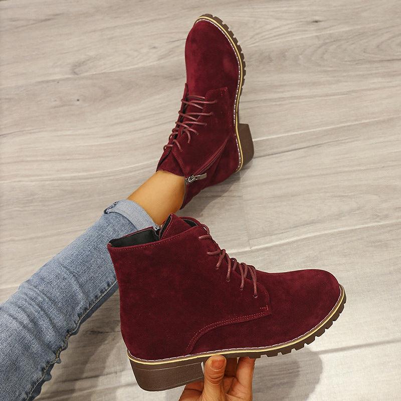 Short Boots Women Round Toe Martin Boots Women - Trendha