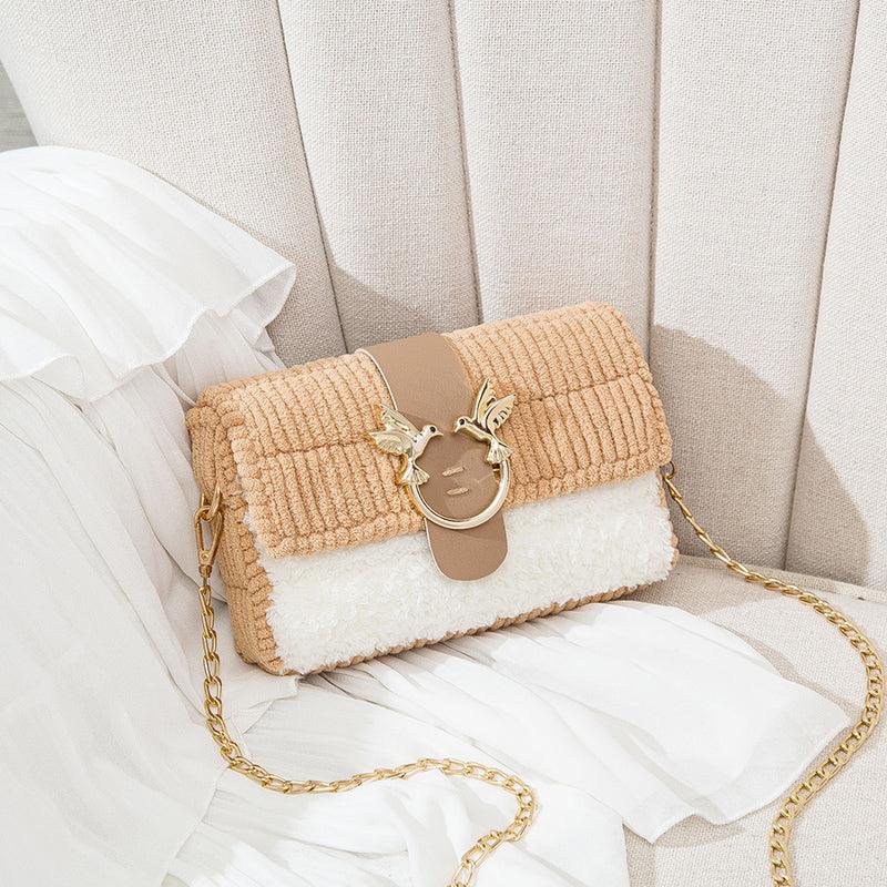 DIY Hand-knitted Plush Hand-sewn Material Bag - Trendha