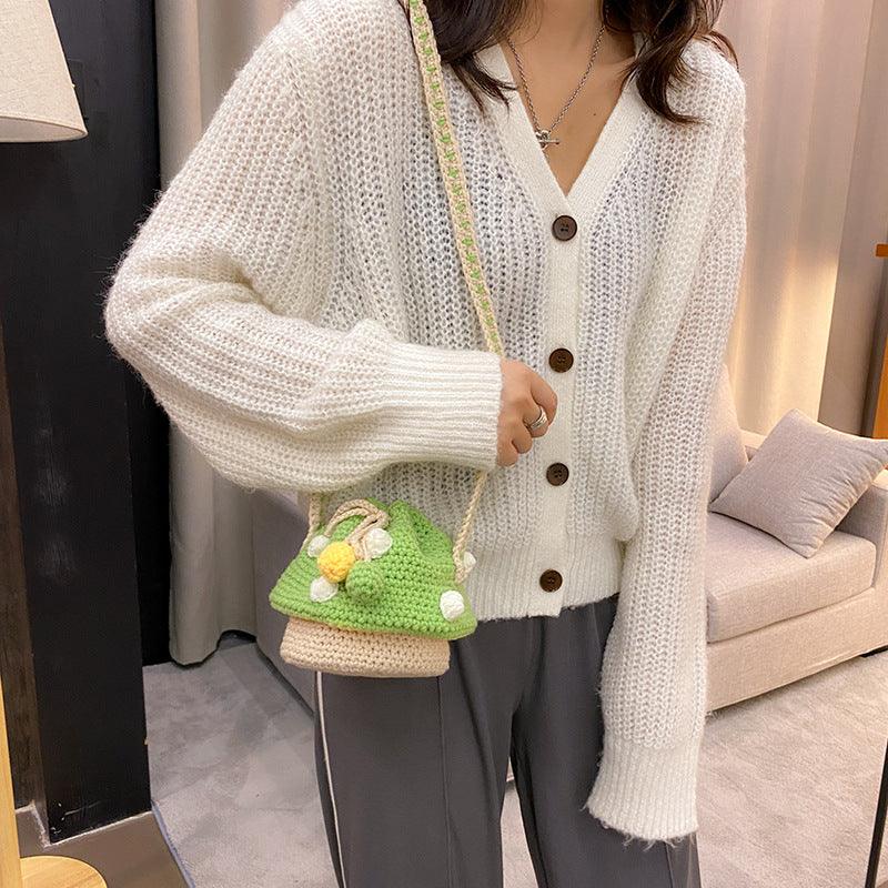 New Style Hand-knitted Wool Handbags - Trendha