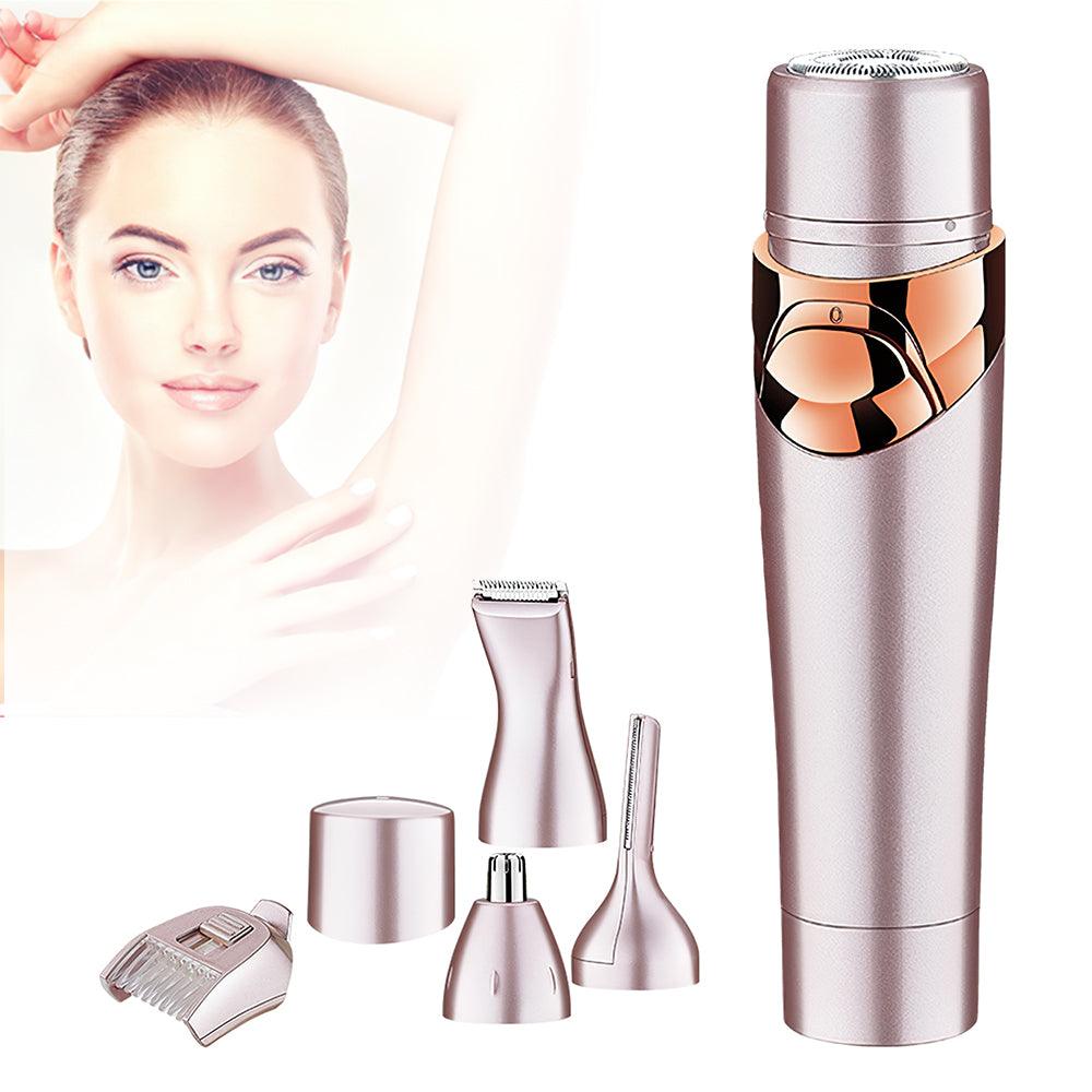 Four-in-one Multi-function Shaver Armpit Leg Hair Remover Electric Eyebrow Trimmer Nose Hair Cleaning Lady Hair Removal - Trendha