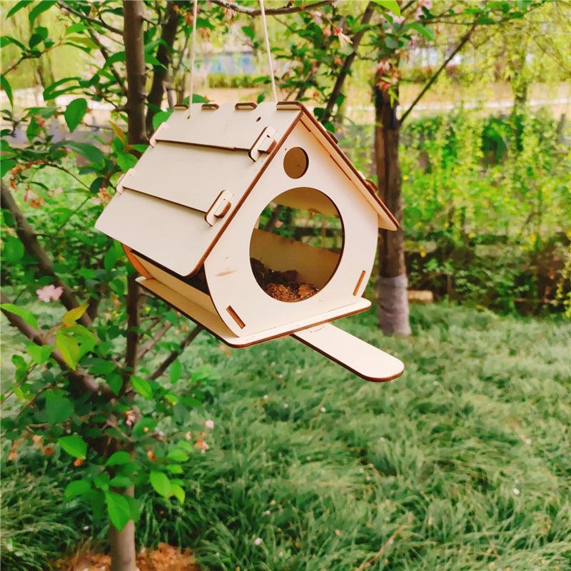 Hanging Wooden Bird Feeder DIY Assembly - Trendha