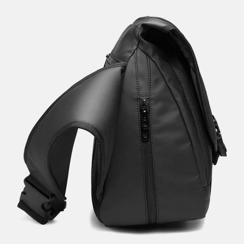 Men PVC Waterproof Large Capacity Crossbody Bag Multifunction 15.6 Inch Laptop Briefcases Messenger Shoulder Bag - Trendha