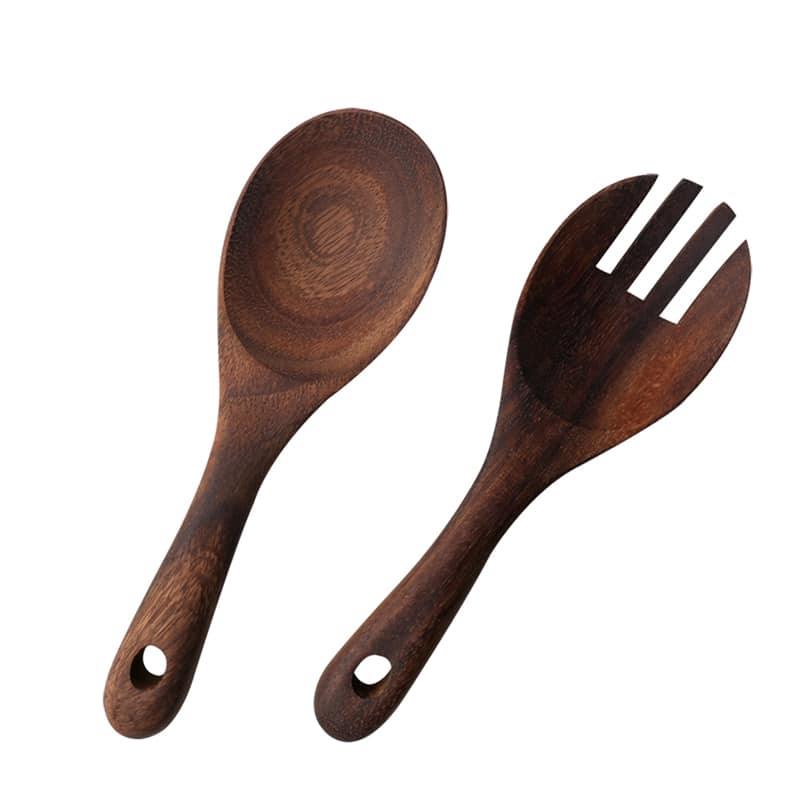 Acacia Spoon and Fork Set - Trendha