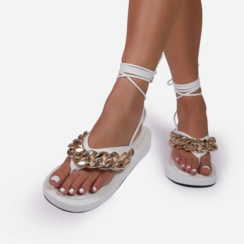 Large Size Summer Women's Shoes 36-43 Fashion Platform Flip Flops Sandals - Trendha