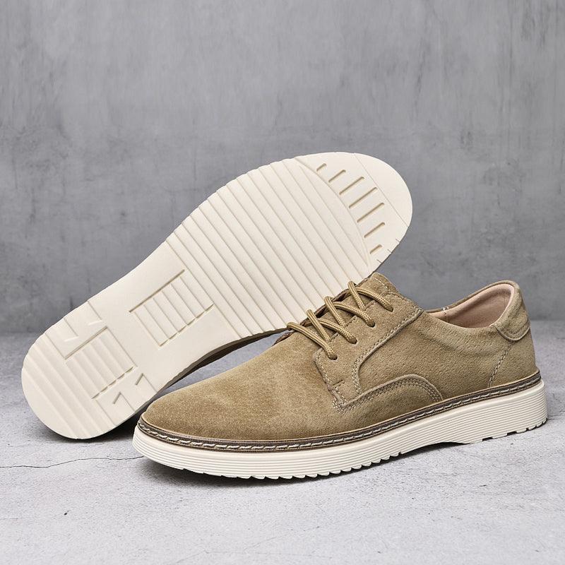 Pigskin Retro Lace Up Korean Version Men's Breathable All Match