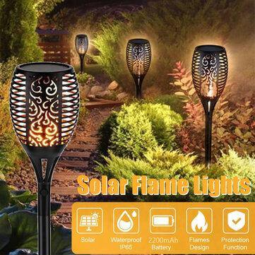 12/33/51/96LED Solar Light Outdoor Waterproof Flashing Flame Lawn Lamp for Garden Camping - Trendha