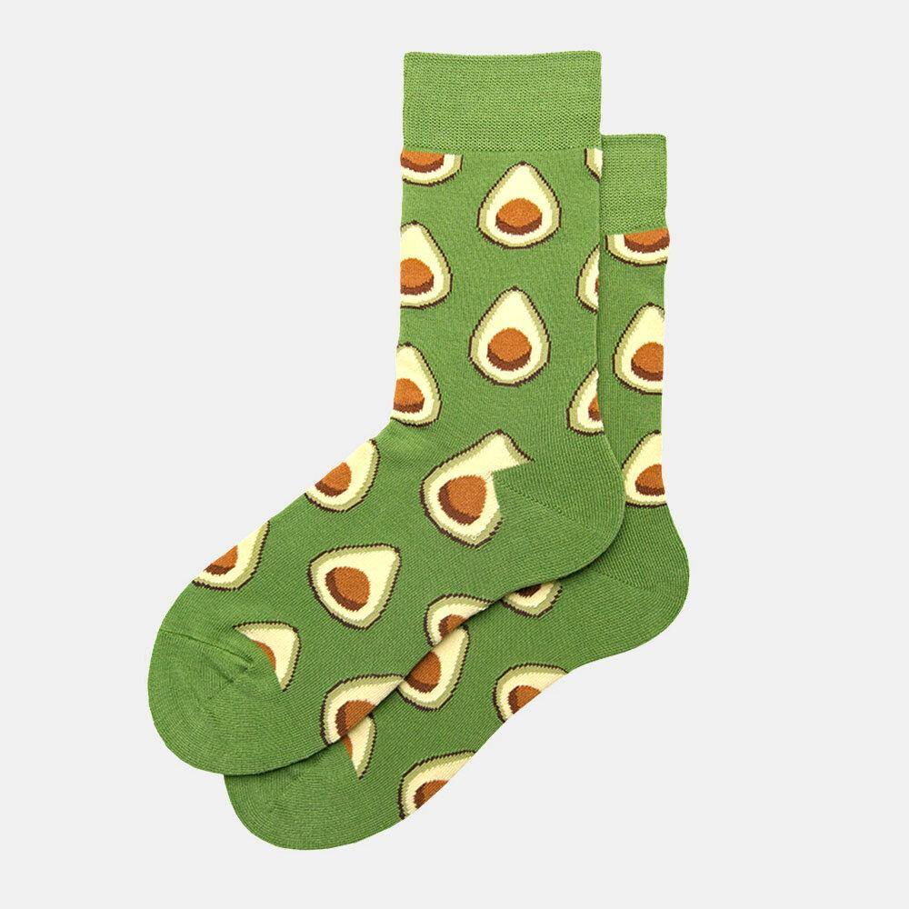 Socks Female Tube Socks Green Avocado Korean Version Trend Men's Stockings Street - Trendha