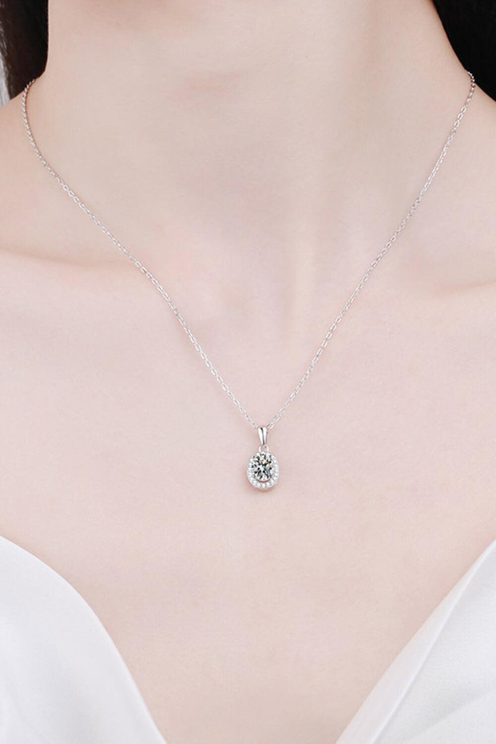 Be The One 1 Carat Moissanite Pendant Necklace - Trendha