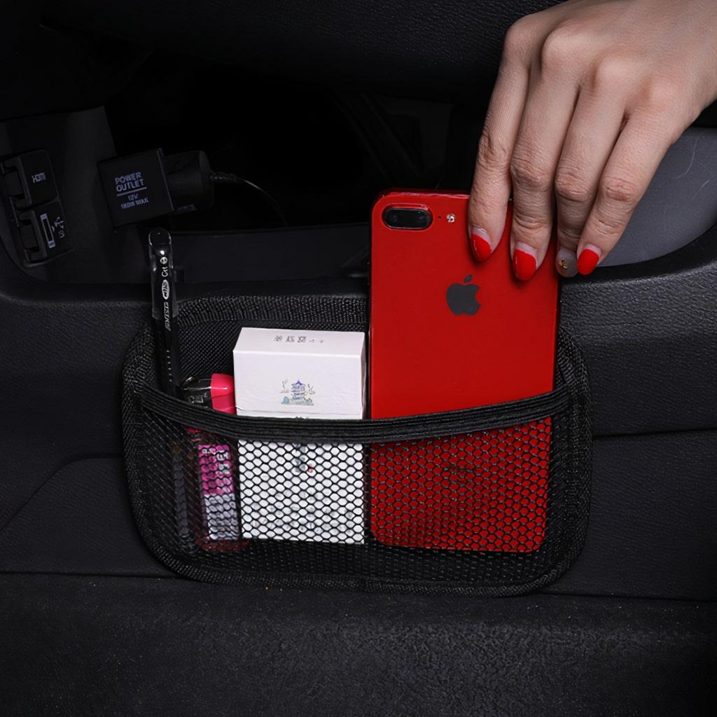 Black Mesh Net Storage Bag - Trendha