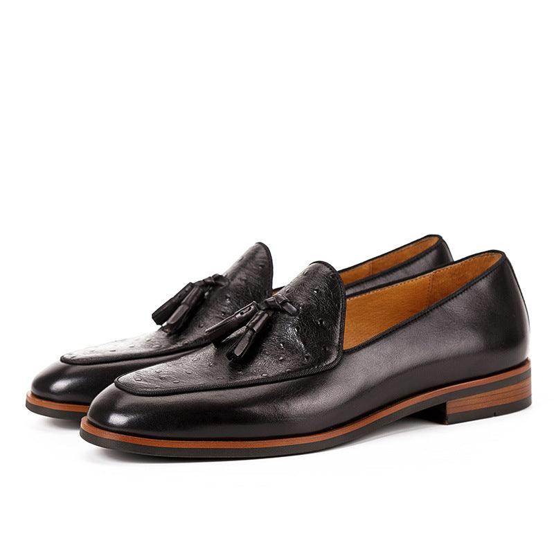 British Top Layer Cowhide One-step Men's Business Casual Loafers - Trendha