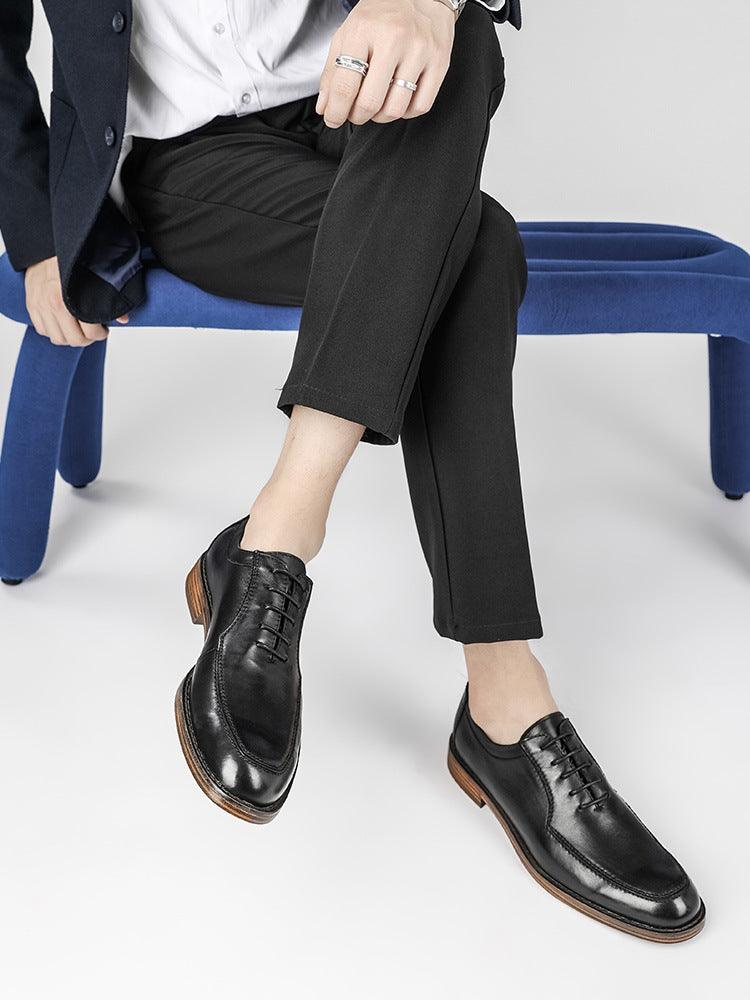 Low-cut Business Dress Shoes British Retro Polished Color - Trendha