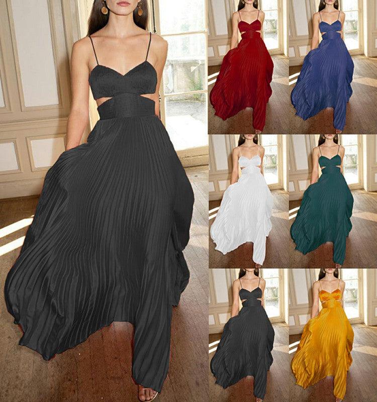 Women's Strappy Cutout Long Dress