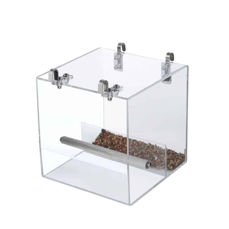 Bird's Trasparent Cube Feeder