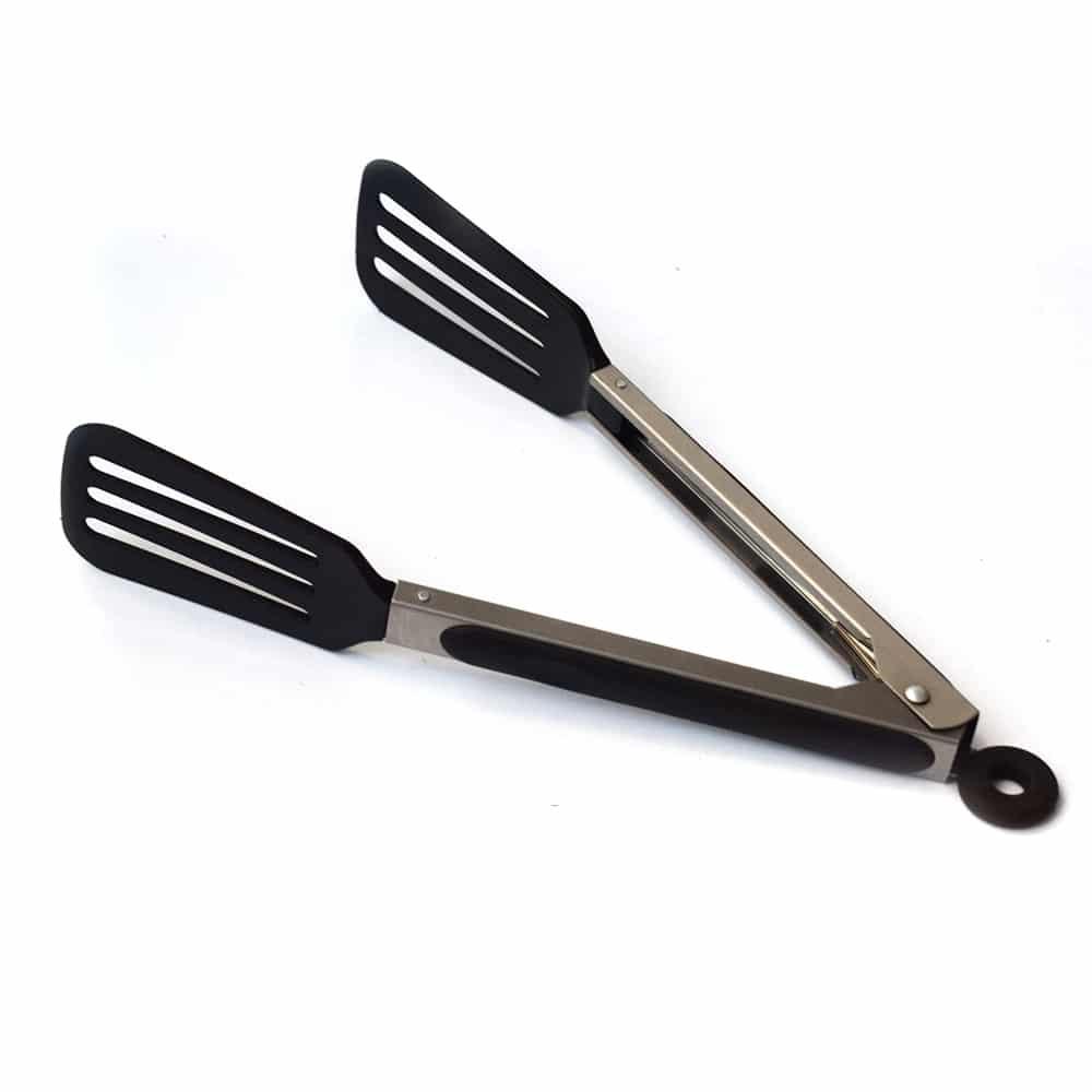 Black Stainless Steel BBQ Tongs - Trendha