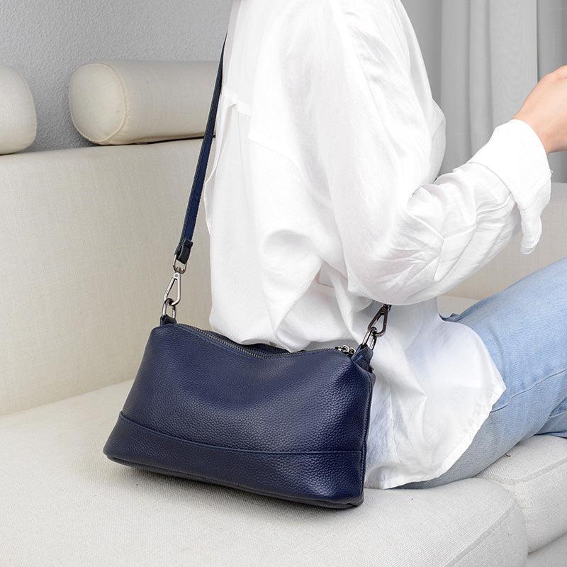 Cowhide New Middle-aged Women Summer New Shoulder Diagonal Bag - Trendha