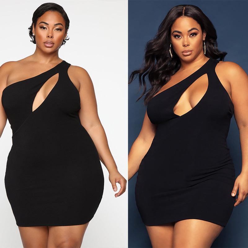Sexy Women's Slanting Skirt Fashion Dress - Trendha
