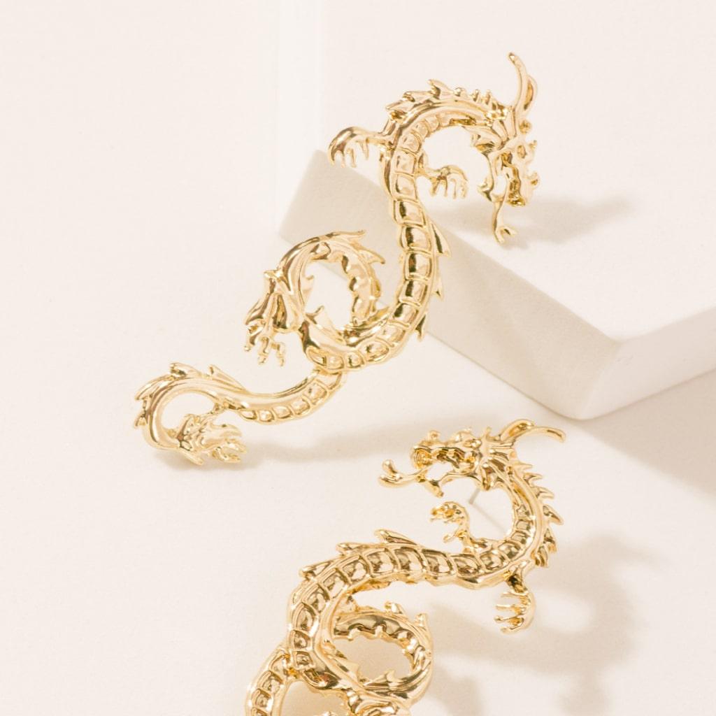 Dragon Stud Earrings - Trendha