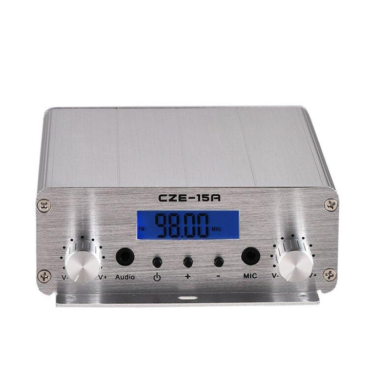 CZERF CZH-15A CZE-15A FU-15A 15W FM Stereo PLL Broadcast Transmitter FM Exciter 88Mhz - 108Mhz + GP 1/4 Wave Antenna + PowerSource - Trendha